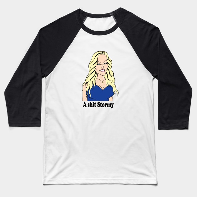 STORMY DANIELS Baseball T-Shirt by cartoonistguy